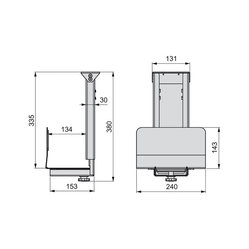  Emuca - Support En Acier Pour Unité Centrale CPU Charge Maxi 12kg Finition Aluminium - 6216925