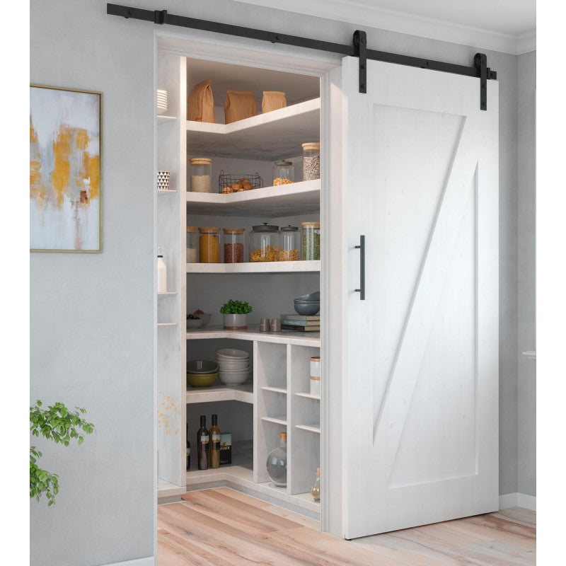  Système Barn De Porte Coulissante 6116514 Noir