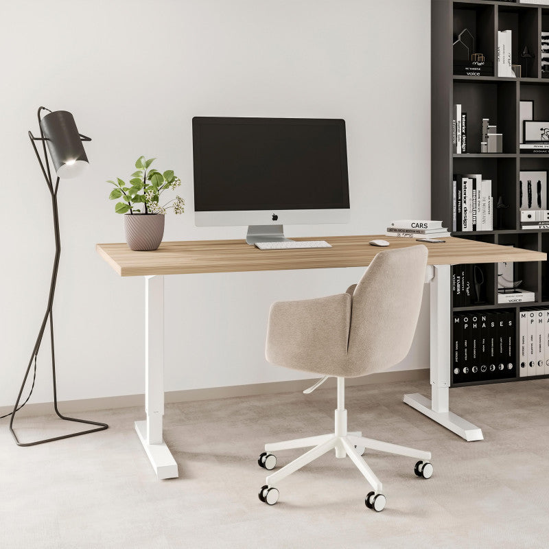  Emuca - Table Motorisée à Hauteur Réglable 660-1170mm Charge Maxi 55kg Finition Blanc - 2009112