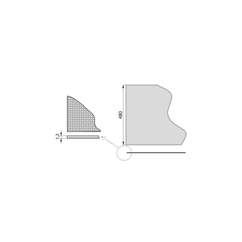  Tapis Pour Tiroirs Emuca 2000x48cm Modèle Pointé Plastique Gris
