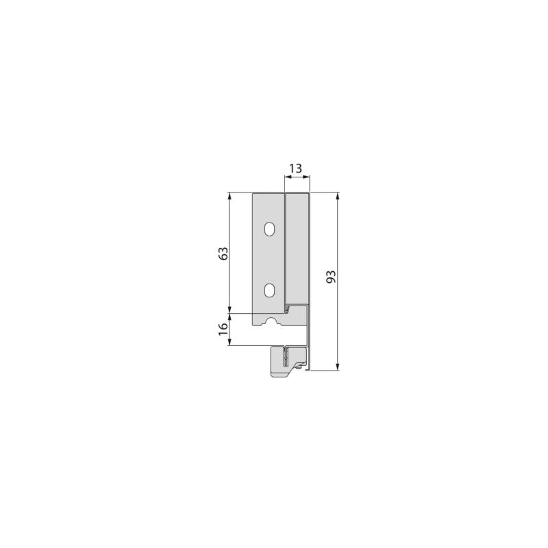  Emuca - Tiroir Extérieur Vertex 300x93mm Charge 40kg Acier Blanc - 3170212