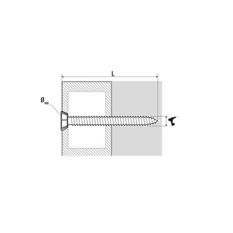  Vis Béton Scell-it A4-BTS75072F Inox A4 7,5x72mm Tête Fraisée